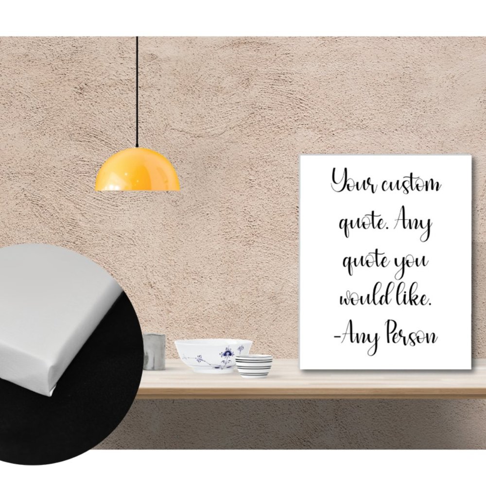 8"x10" Matte Canvas Wrap Custom Quote Great Gift Customizable Any text you want!